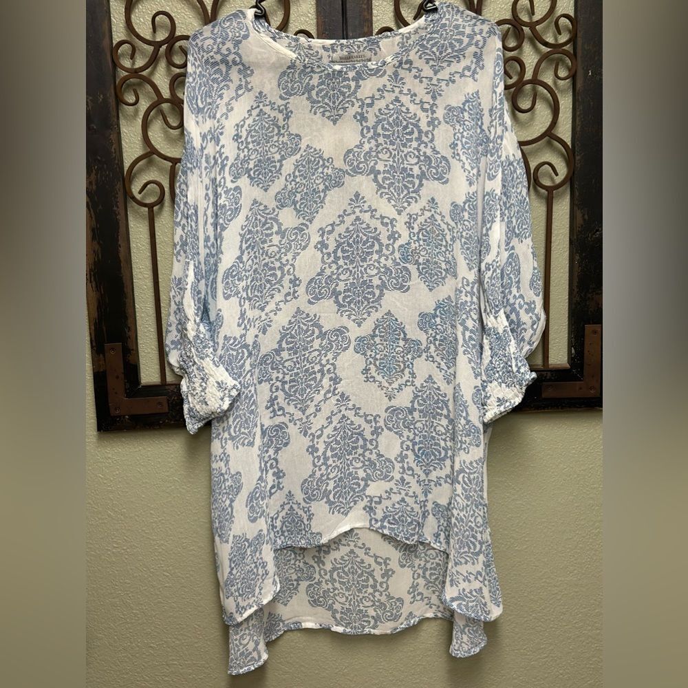World Market 3/4 sleeve pullover tunic top